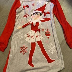 Elf size 10 Christmas Pajamas- Red and Grey